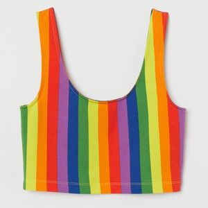 Short Pride Rainbow Top!